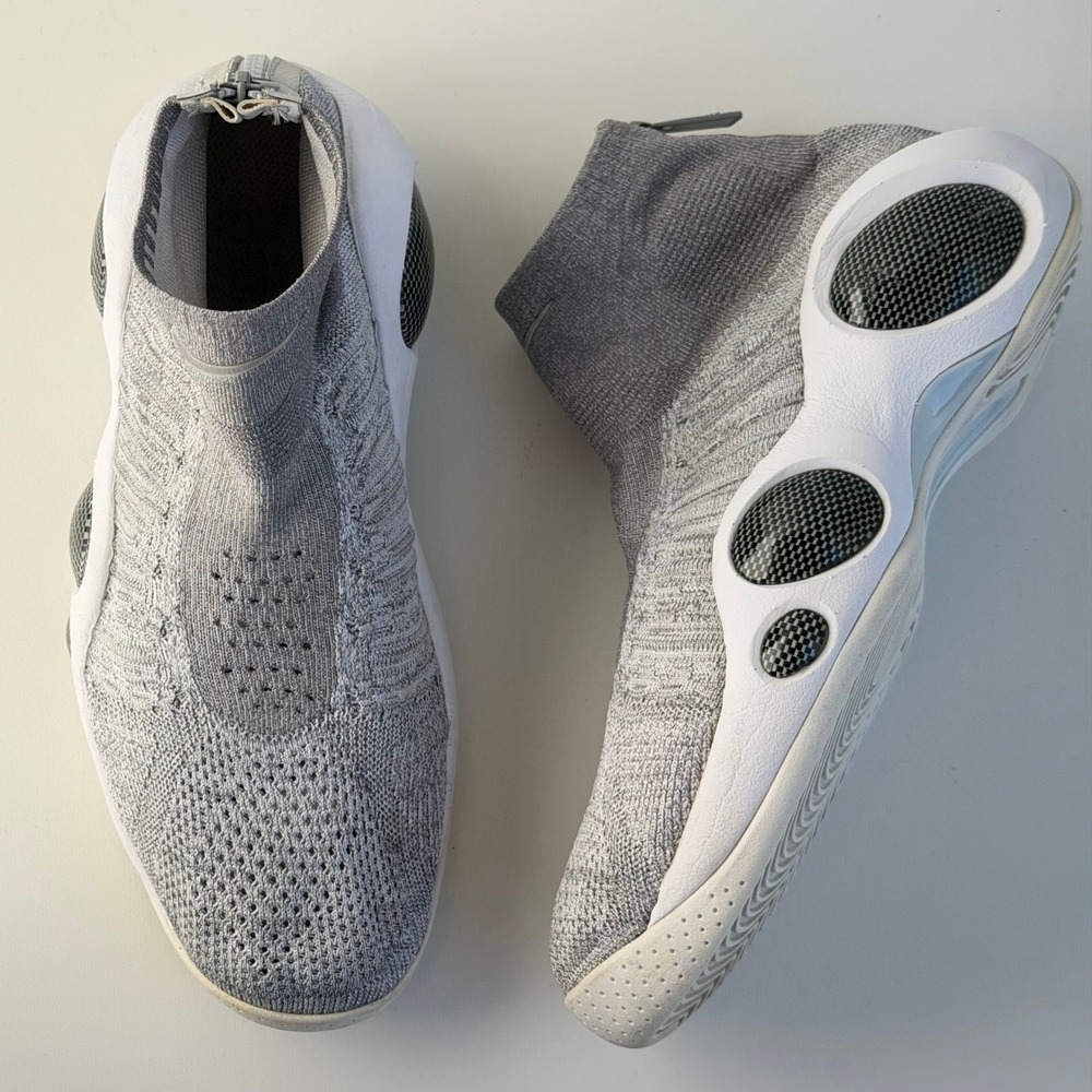 Nike Flight Bonafide Flyknit Sneakers Mens 11.5 Grey Basketball High Top